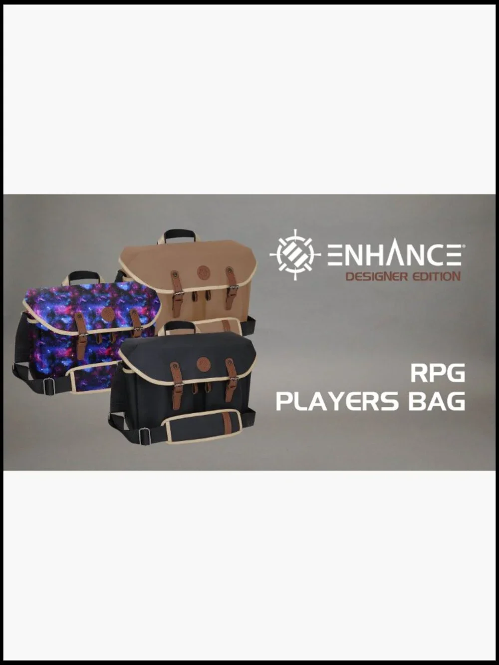 RPG Messenger Bag for Dungeons & Dragons - Fits Handbooks, Binders, Dice